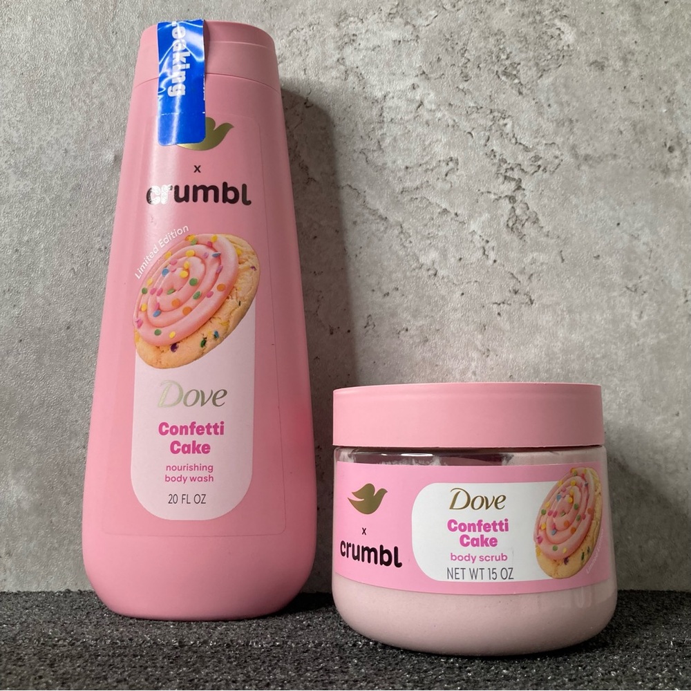 Dove x Crumbl Limited Edition Confetti Cake Duo Set